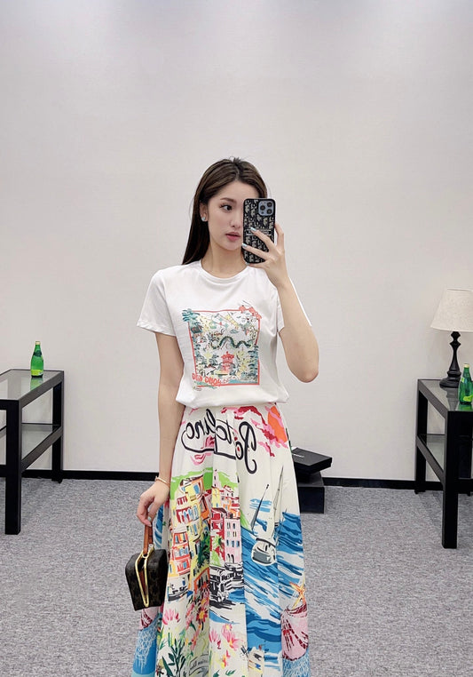 D 2025 new product Round neck printed T-shirt