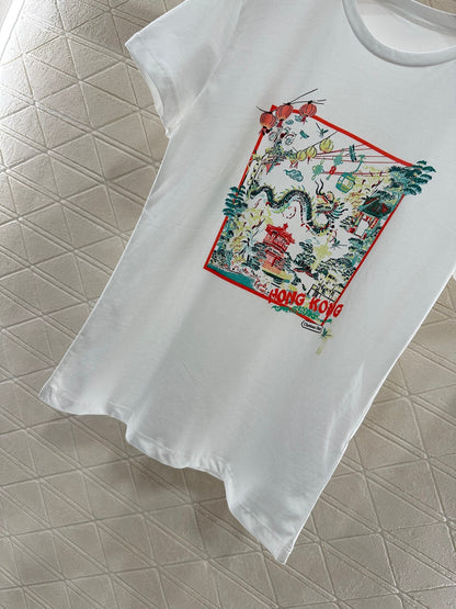 D 2025 new product Round neck printed T-shirt