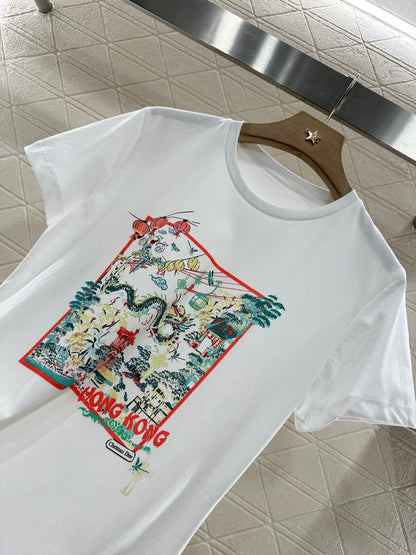 D 2025 new product Round neck printed T-shirt