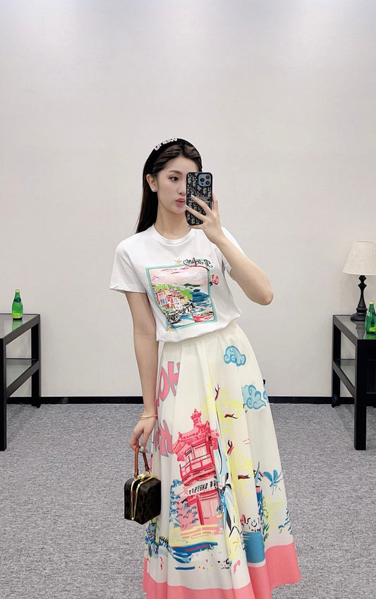 D 2025 new product Round neck printed T-shirt
