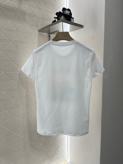 D 2025 neues Produkt T-Shirt mit Rundhalsausschnitt und Aufdruck 