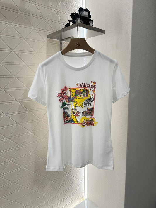 D 2025 new product Round neck printed T-shirt