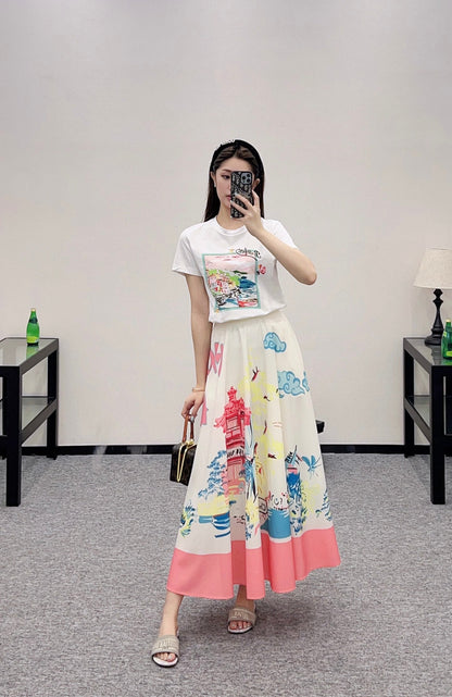 D 2025 new product Printed skirt