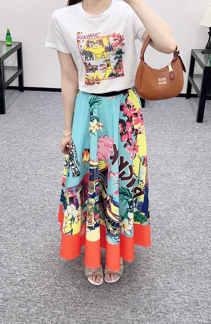 D 2025 new product Printed skirt
