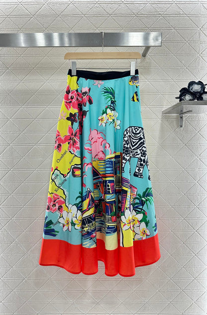 D 2025 new product Printed skirt