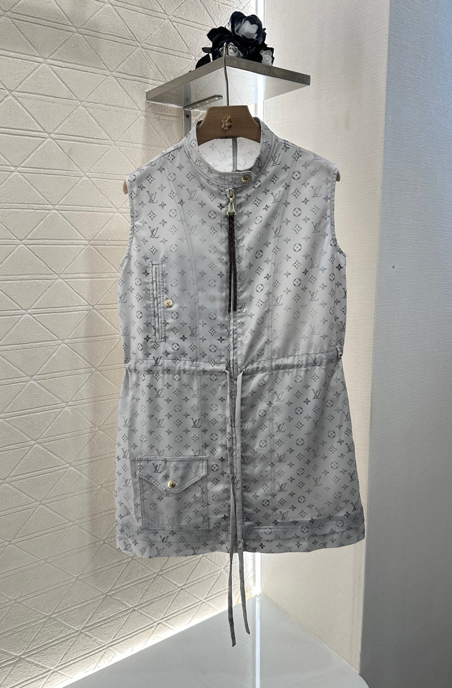 L New Arrival Zippered Printed Vest Dress