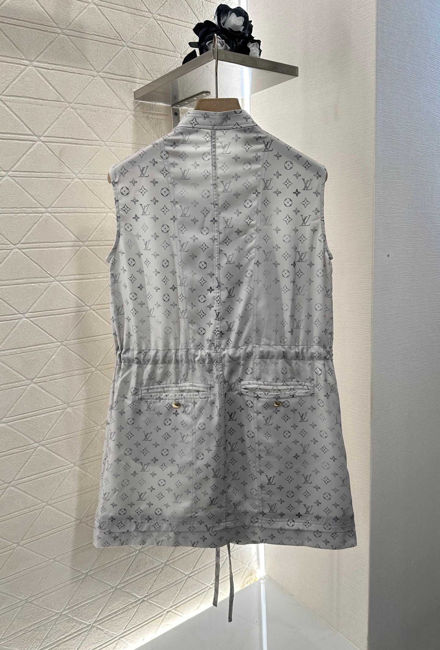 L New Arrival Zippered Printed Vest Dress