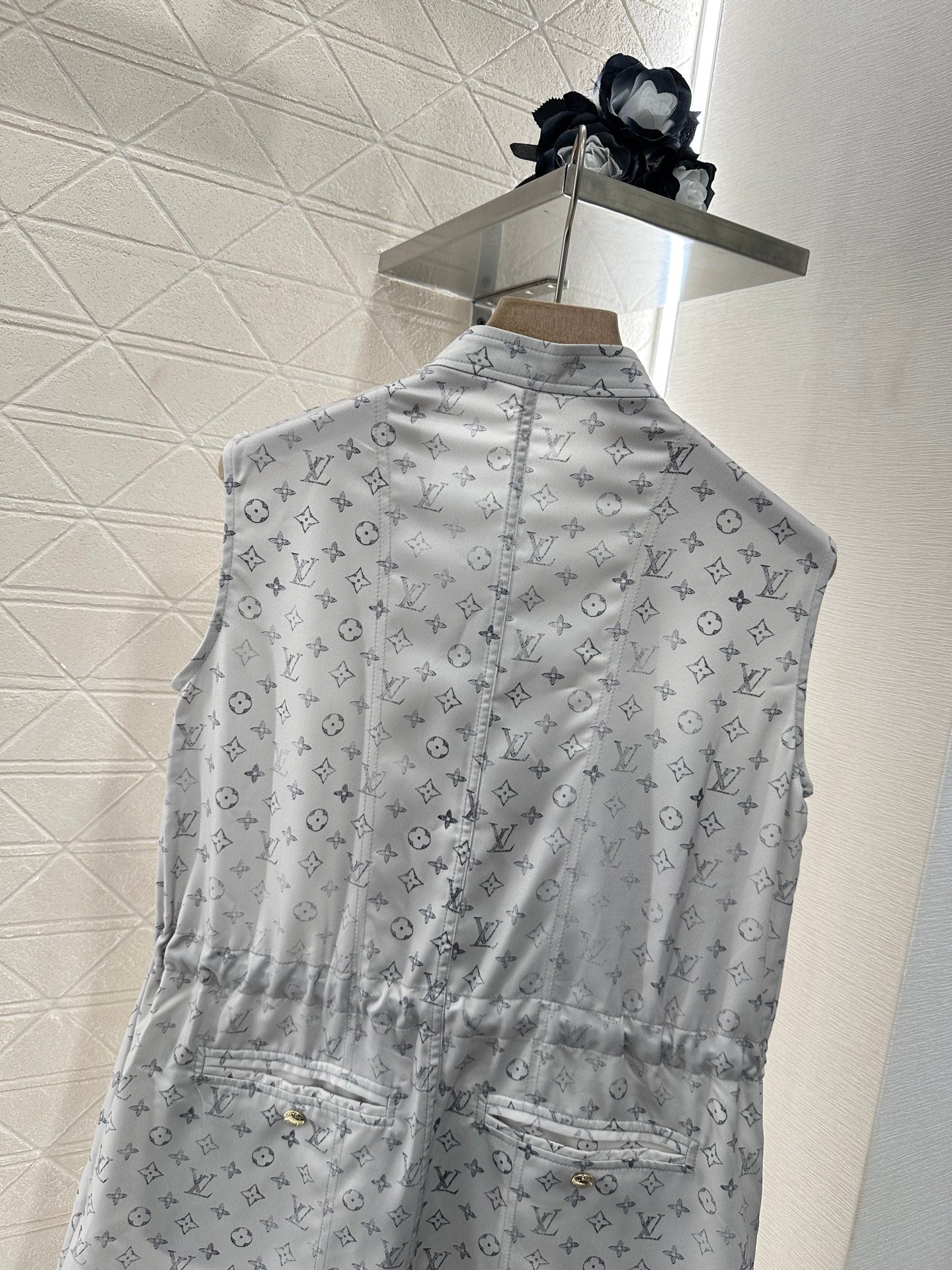 L New Arrival Zippered Printed Vest Dress