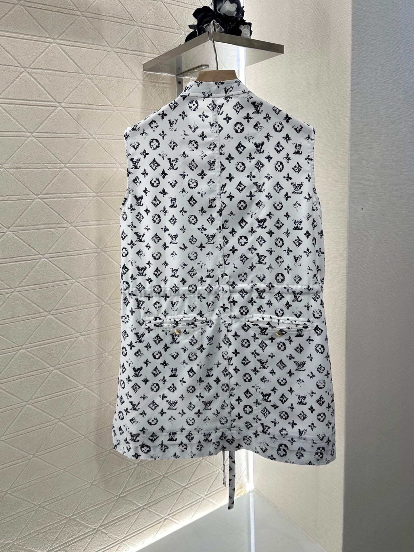 L New Arrival Zippered Printed Vest Dress