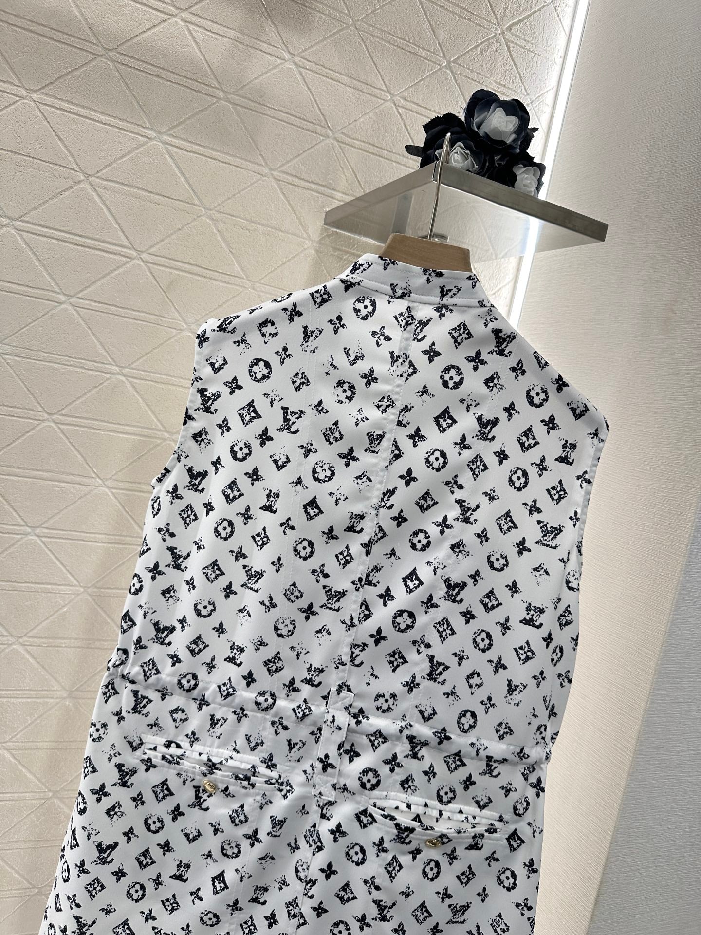 L New Arrival Zippered Printed Vest Dress