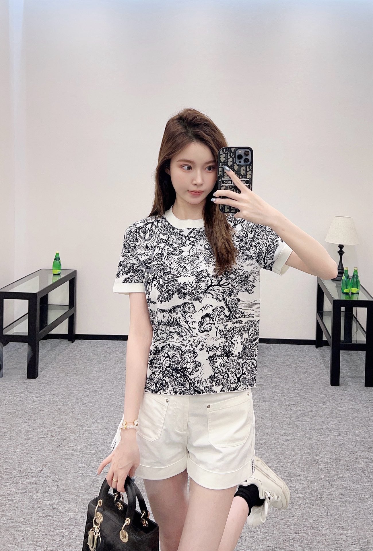 D 2025 new product Jacquard knitted short sleeves