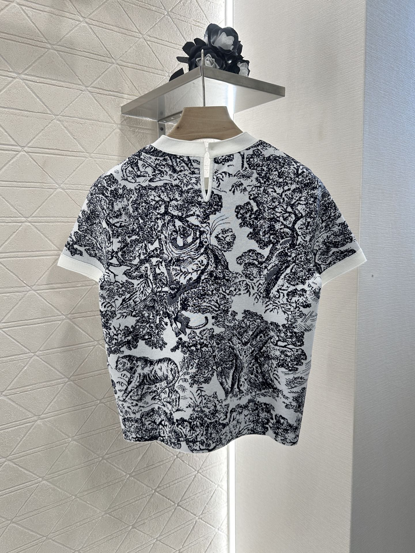 D 2025 new product Jacquard knitted short sleeves
