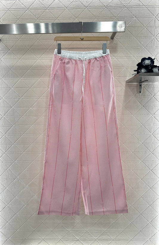 G 2025 new product Drawstring striped trousers