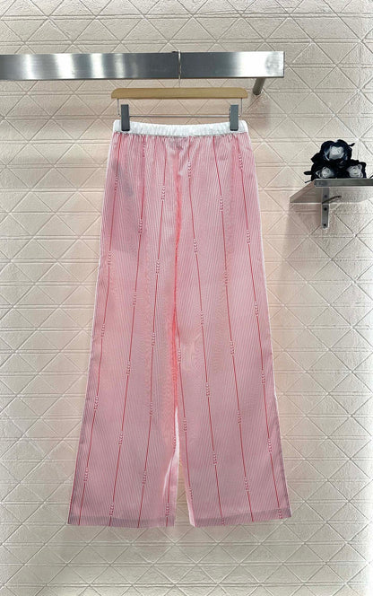 G 2025 new product Drawstring striped trousers