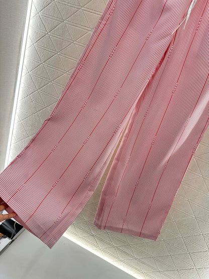 G 2025 new product Drawstring striped trousers