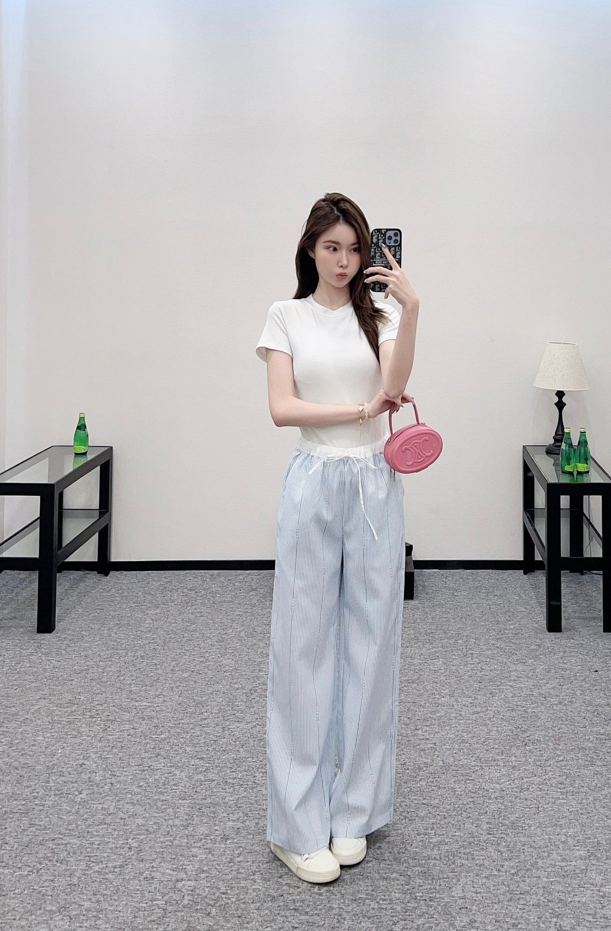 G 2025 new product Drawstring striped trousers