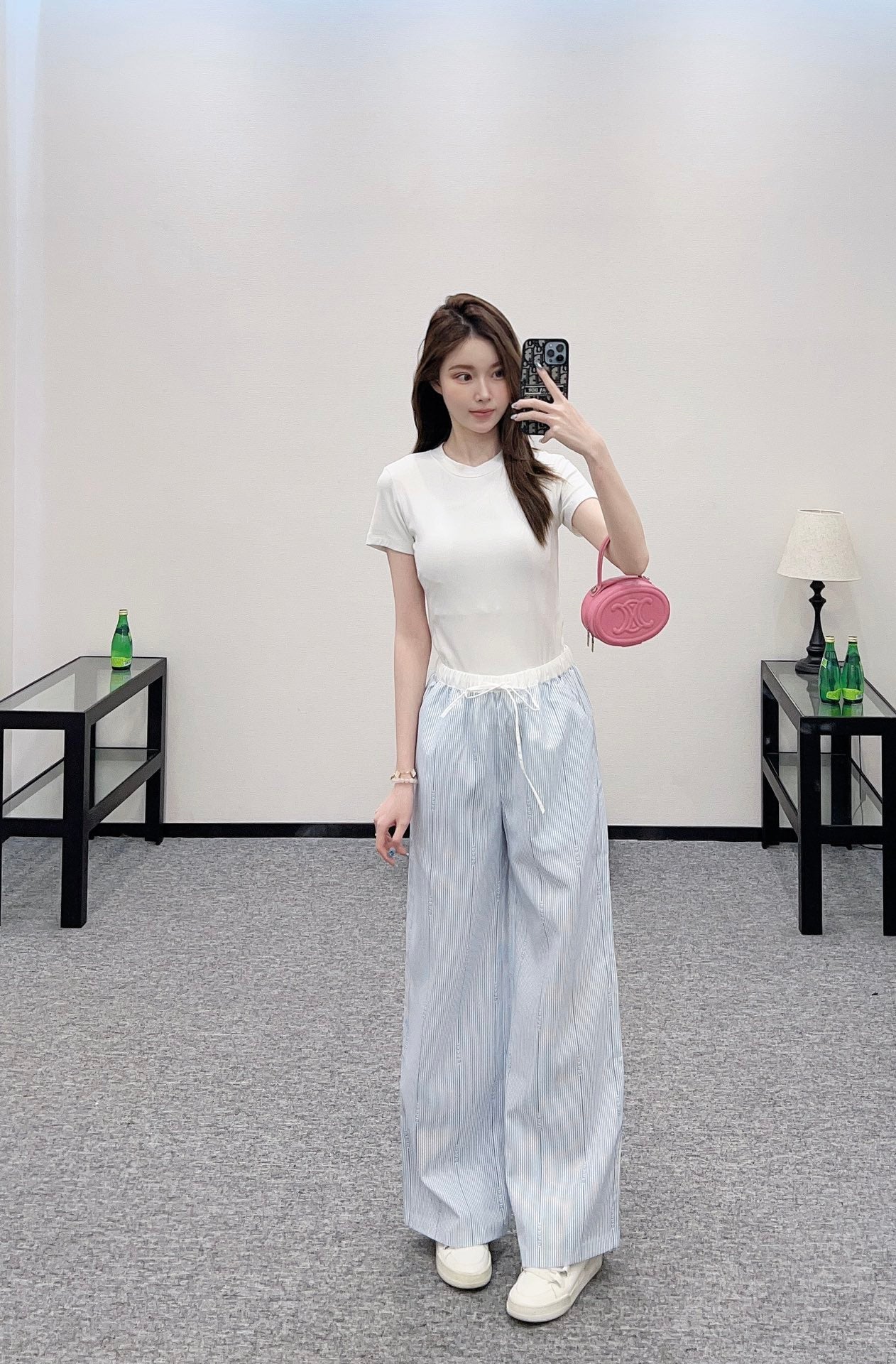 G 2025 new product Drawstring striped trousers