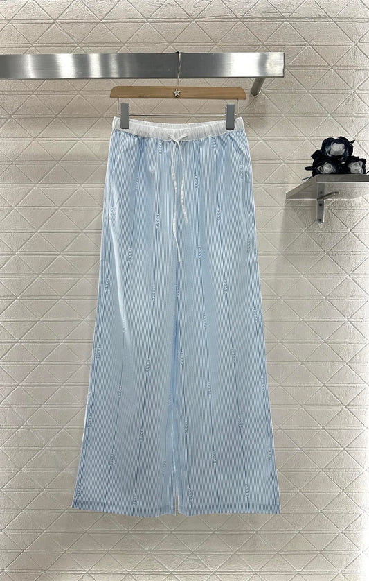 G 2025 new product Drawstring striped trousers