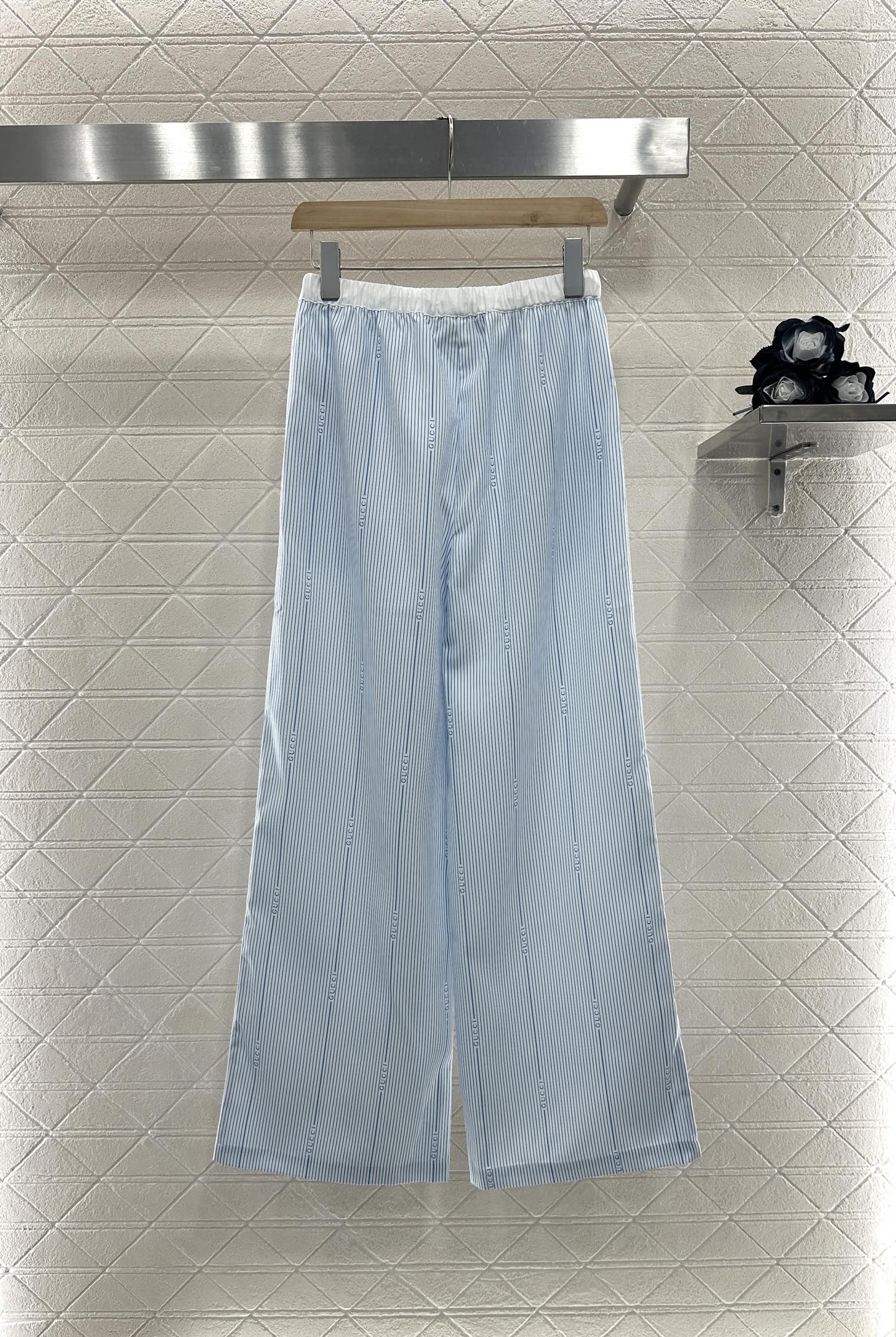G 2025 new product Drawstring striped trousers