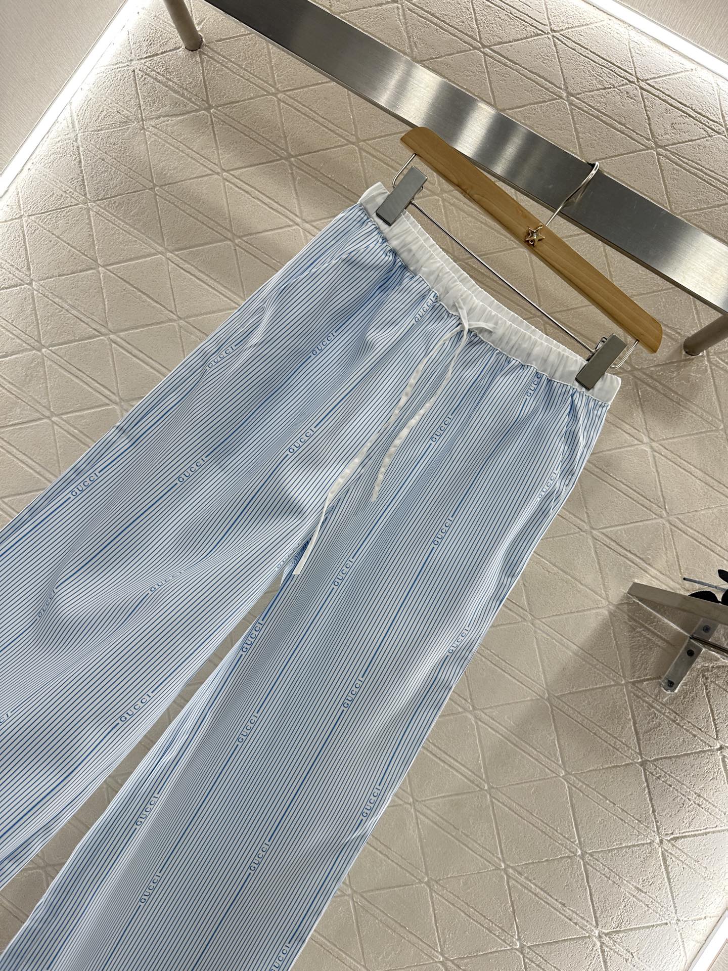 G 2025 new product Drawstring striped trousers