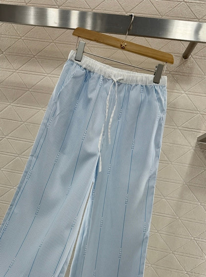 G 2025 new product Drawstring striped trousers