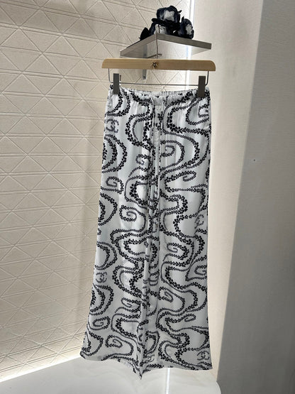 C 2025 new product Drawstring printed trousers