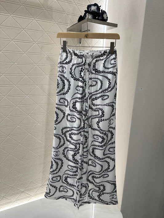 C 2025 new product Drawstring printed trousers