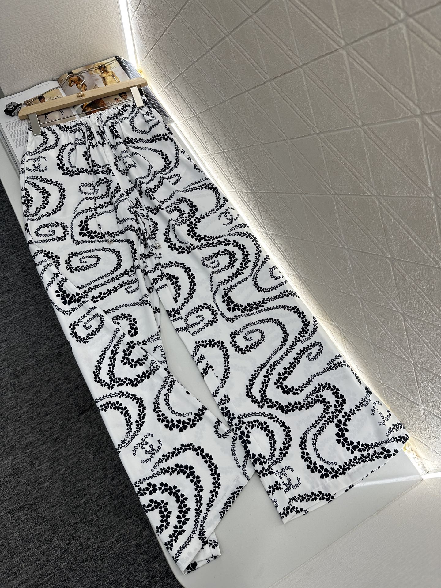 C 2025 new product Drawstring printed trousers