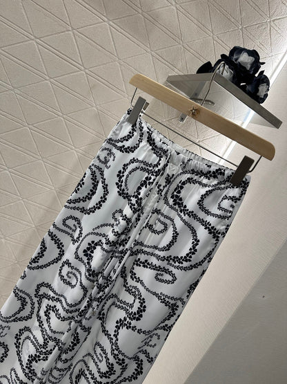 C 2025 new product Drawstring printed trousers