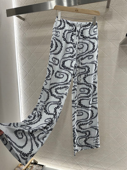 C 2025 new product Drawstring printed trousers