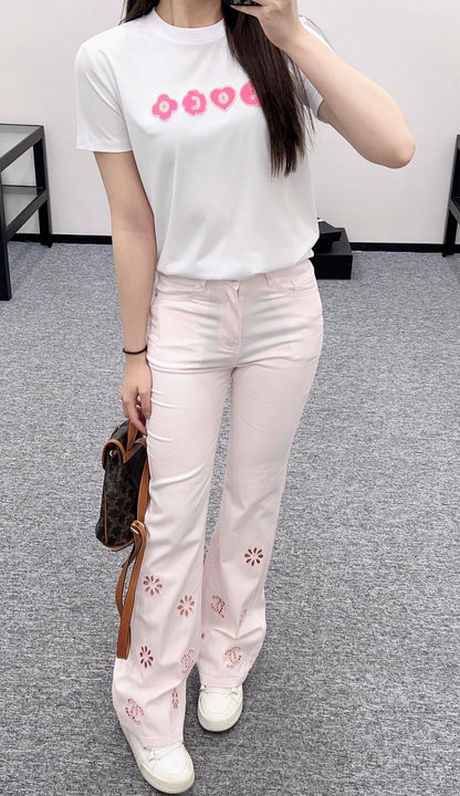 C 2025 new product Hollow embroidered jeans
