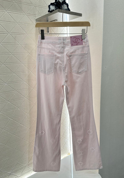 C 2025 new product Hollow embroidered jeans