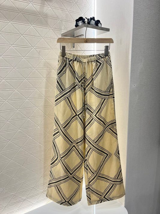 H 2025 new product Linen straight pants
