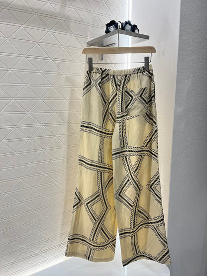H 2025 new product Linen straight pants