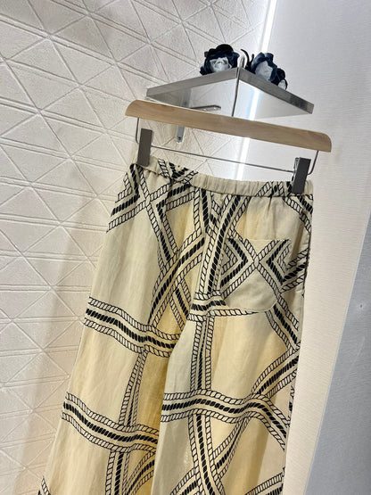 H 2025 new product Linen straight pants