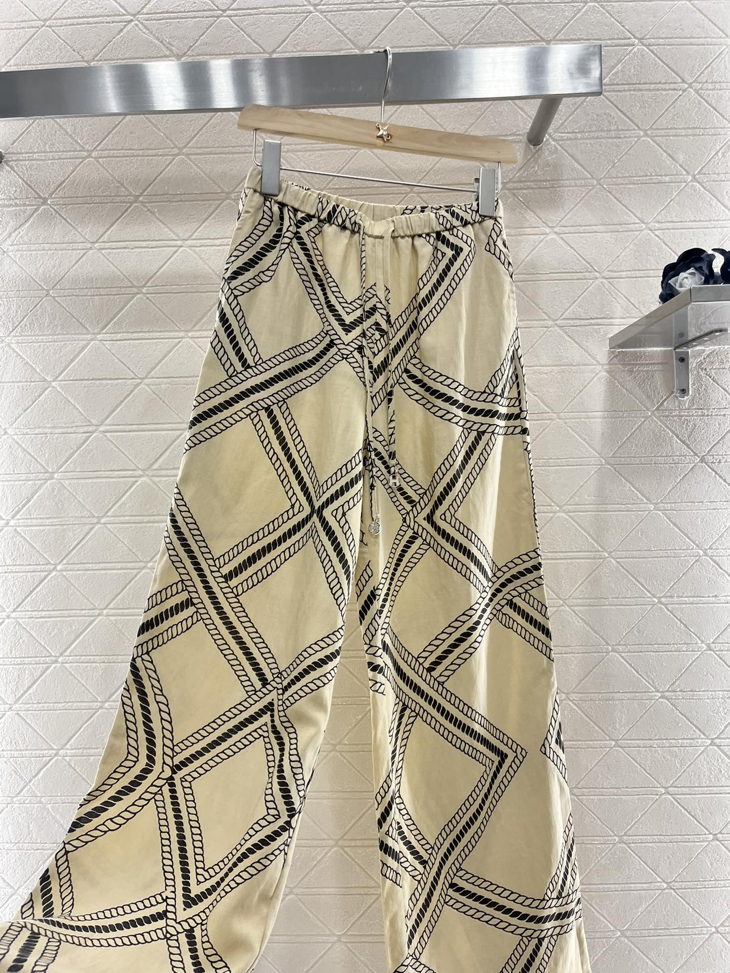 H 2025 new product Linen straight pants