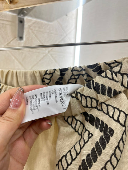 H 2025 new product Linen straight pants