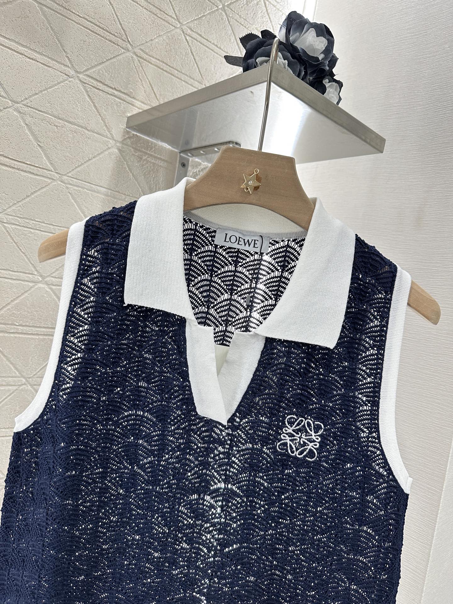 Lo 2025 new product Hollow knitted vest