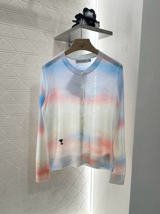 D 2024 new product Gradient knitted cardigan