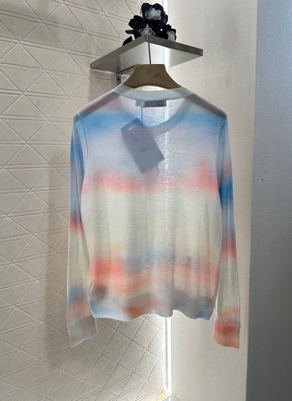 D 2024 new product Gradient knitted cardigan