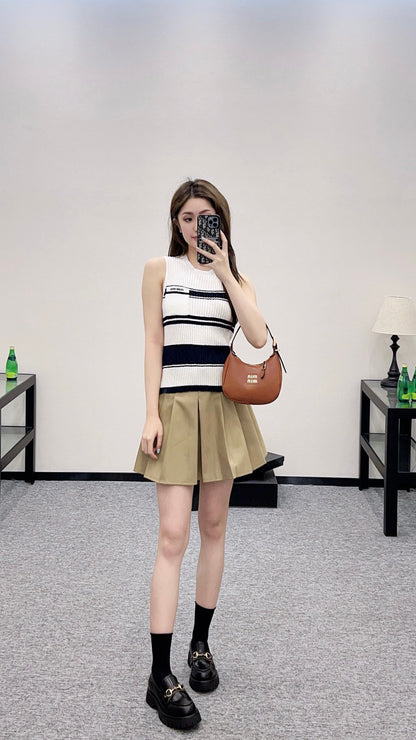 M 2025 new product Striped knitted vest
