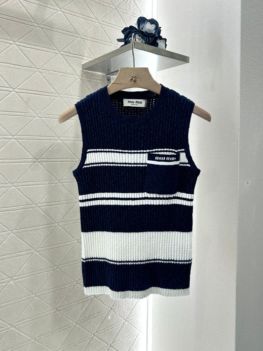 M 2025 new product Striped knitted vest