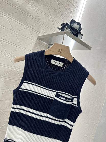 M 2025 new product Striped knitted vest