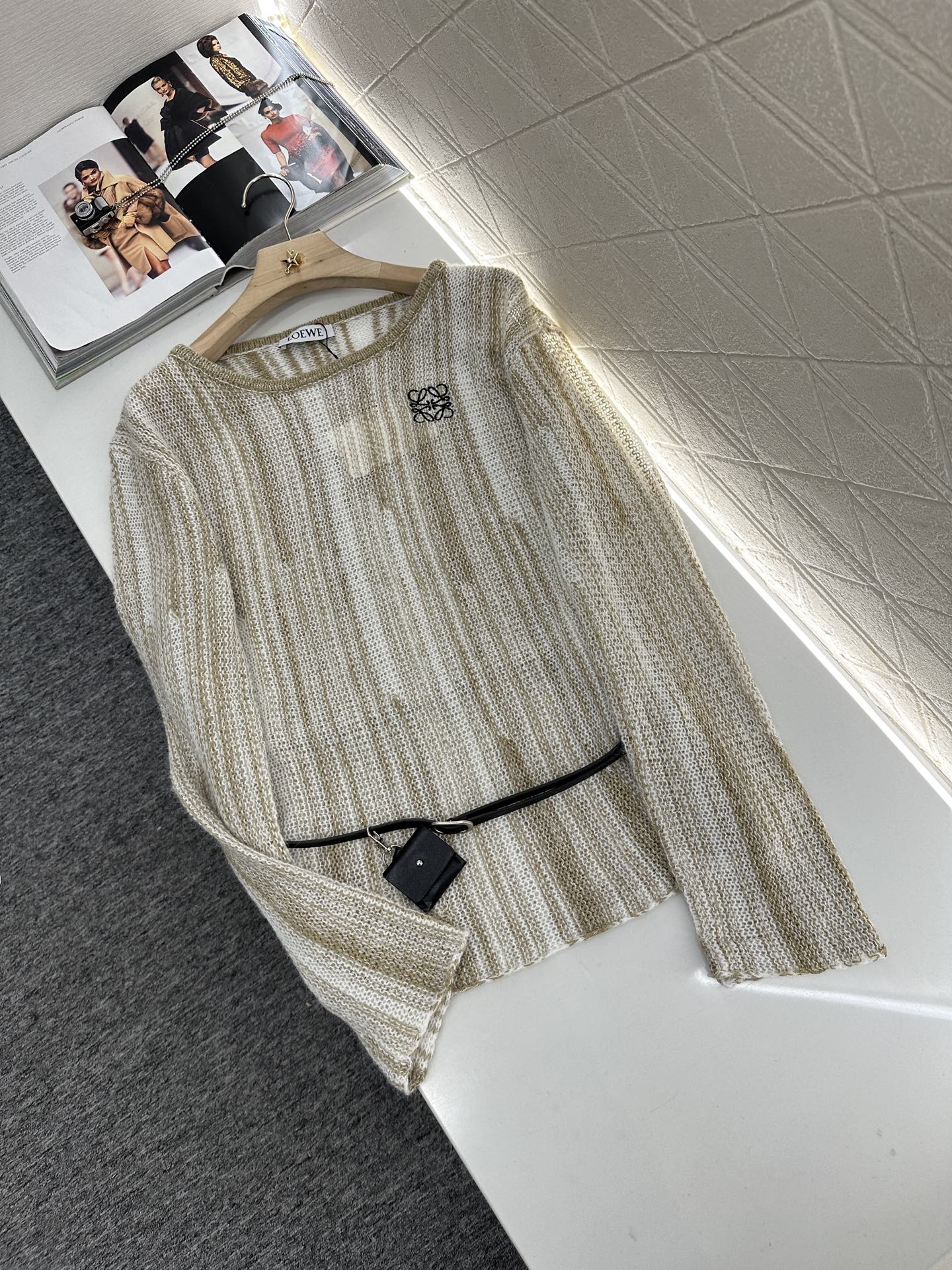 Lo 2025 new product Belt knitted top