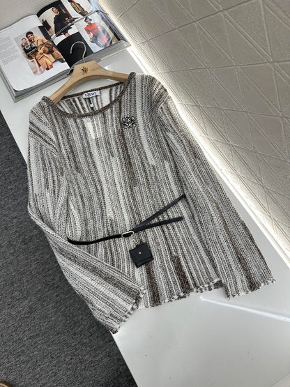 Lo 2025 new product Belt knitted top