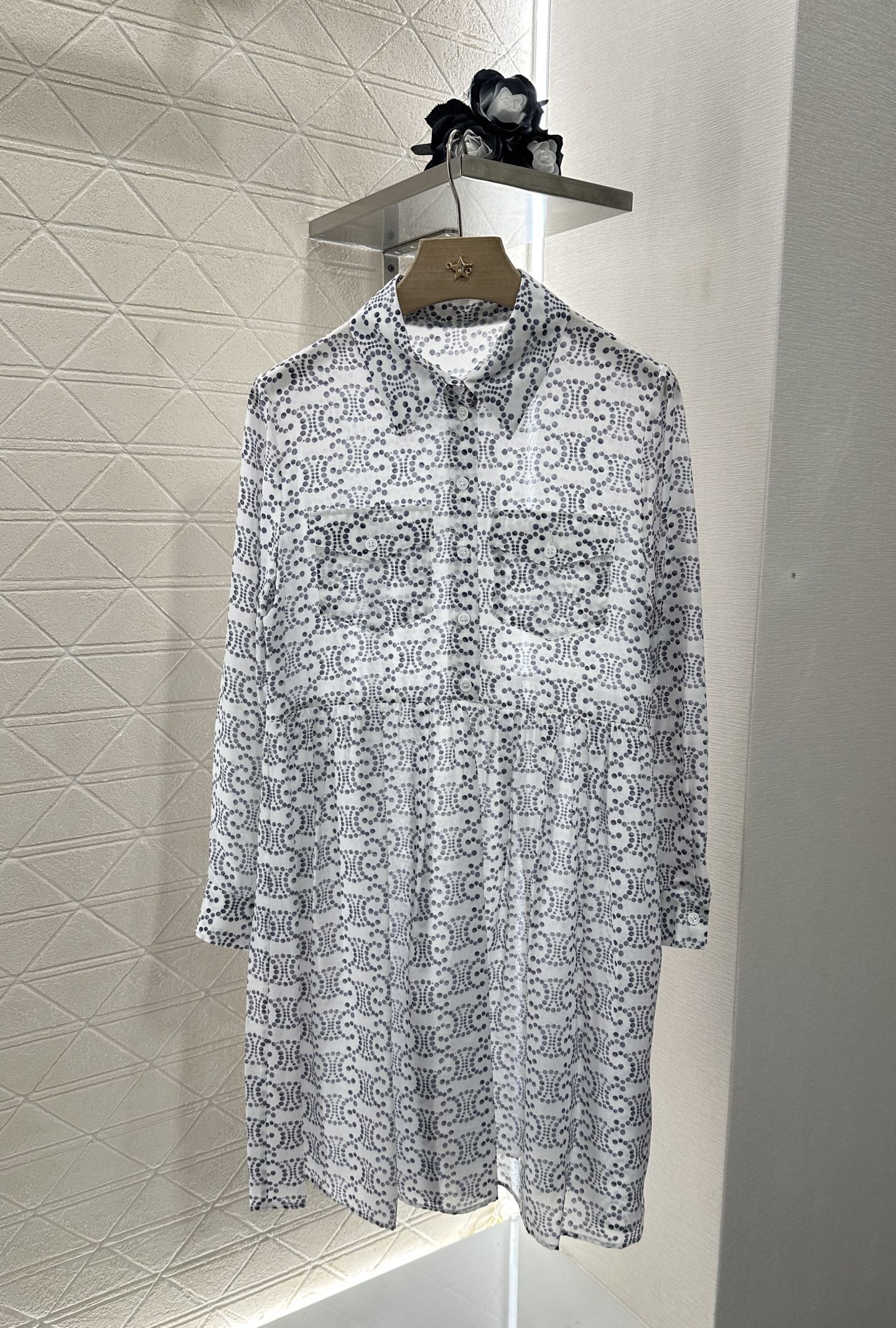 C 2025 new product Printed silk dress