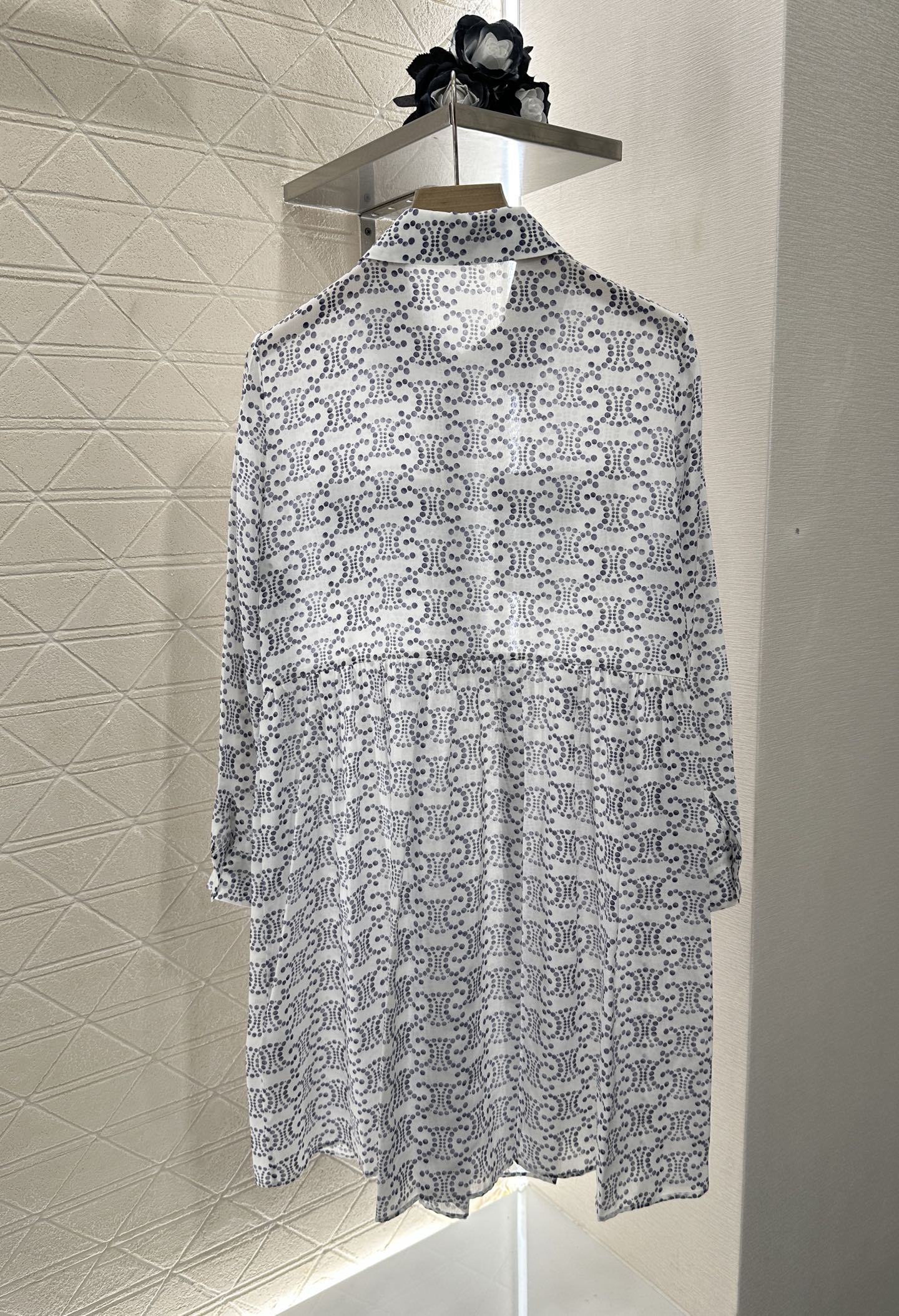 C 2025 new product Printed silk dress