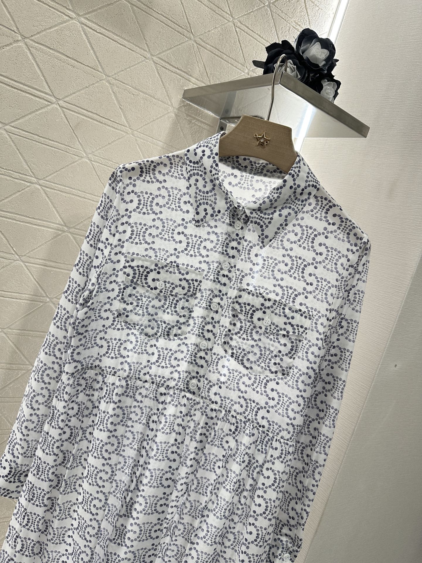 C 2025 new product Printed silk dress
