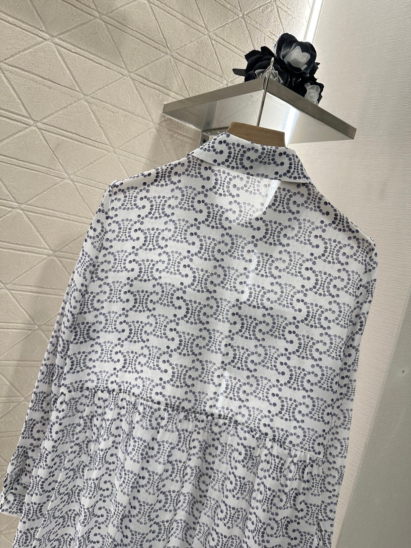 C 2025 new product Printed silk dress