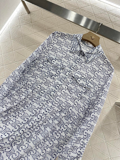C 2025 new product Printed silk dress